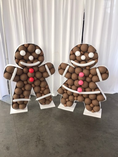 Gingerbread balloon girl and boy Gingerbread balloon girl and boy